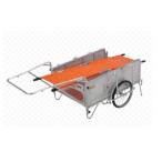 【ポイント5倍】【直送品】 昭和ブリッジ 折りたたみ式アルミ製リアカー SMC-2BST 担架・ブレーキスタンド付 【大型】