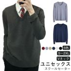 大きいサイズ S 高校生 レディース セーター スクールセーター 学生 Vネック 洗える S〜4L 男子 無地 メンズ 制服 プルオーバー トップス