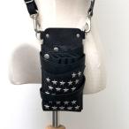 【数量限定】国内シザーケース専門メーカー / DEEDS トレント 星形 スタッズ付 ブラック no.227 黒色 4〜6丁入 シザーケース / 美容師 理容師   シザーバッグ