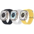 アップルウォッチ　シリコン　バンド コンパチブル Apple Watch ultra 49mm バンド スポーツバンド  3D立体デザイン ソフトシリコン 防水 防汗 耐衝撃