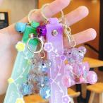 キーホルダー くま カラフル熊 チャーム バッグアクセサリー 鍵 車用 　かわいい バッグチャーム