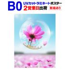 B0 ポスター印刷 1枚 UVカットラミネート加工付き 2営業日目出荷