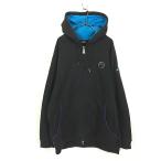 古着 JORDAN 8 エア ジョーダン ジャンプマン プリント パイル パッチ スウェット ジップ パーカー XL 古着