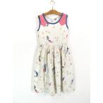  Kids б/у одежда 60s Tiny Town Togs птица клетка для птиц животное общий рисунок безрукавка One-piece 7 лет ранг б/у одежда 