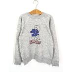  Kids б/у одежда 70-80s USA производства Smurf Smurf пятно включая герой тренировочный футболка M 10-12 лет ранг б/у одежда 