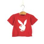  Kids б/у одежда 80s USA производства PLAY BOY Play Boy кролик Logo футболка XS 2-4 лет ранг б/у одежда 