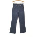 [Deadstock] женский б/у одежда 60-70s Tuf-Nut подлинный темно-синий индиго Denim брюки джинсы flair W27.5 L33 б/у одежда 