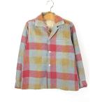  Kids б/у одежда 50s Pennleigh блок проверка принт свет фланель хлопок . воротник box рубашка фланель рубашка 10 лет ранг б/у одежда 