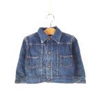  Kids б/у одежда 50s проверка фланель подкладка темно синий Denim Work жакет G Jean 2 лет ранг б/у одежда 
