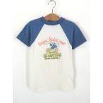  Kids б/у одежда 80s Smurf Smurf [Ropin Ridin and SMURFIN ] герой la gran футболка S 6-8 лет ранг б/у одежда 
