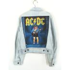  Kids б/у одежда 90s GWG [AC/DC]he vi metal блокировка частота Denim Tracker жакет G Jean 14 лет 