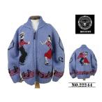 ショッピングカウチン 【送料無料 30%OFF】HOUSTON  ヒューストン    HAND KNIT・手編み カウチンセーター  　「 DANCE」     NO.22244    BLUE_Lサイズ