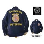 【送料無料 25%OFF】HOUSTON ヒューストン   コットン別珍  刺繍＆ワッペン  FFAジャケット       NO.51509    NAVY_Lサイズ