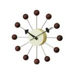  George Nelson мяч часы стенка гайка GN397WB настенные часы часы стена настенные часы часы George Nelson Inte rear living под дерево новый жизнь 