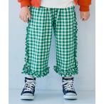 p.premier ギンガムチェックフリルパンツ ピードットプルミエ 長パンツ チェック フリルパンツ キッズ 子ども服 P121015