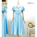 フリルスリーブ　ドレス 　ワンピース　 　レディース　ミモレ丈 ２０代３０代４０代 50代　