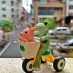 コポー カエル カエルの置物 かえる コポーカエル カエルグッズ コポーシリーズ マスコット コポタロウ 三輪車でお出かけ copeau ブタ 置物 ダイカイ