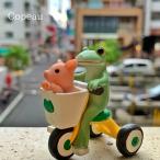 ショッピング三輪車 Copeau(コポー） コポー　三輪車でお出かけ 72499 かえる カエル copeau 雑貨 置き物 置物 小物 ガーデン ミニチュア ダイカイ