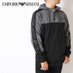 ショッピングアルマーニ エンポリオアルマーニ EMPORIO ARMANI  EA7 切替カラー ハーフジップパーカー【ブラック】 6RPM30 PJ07Z 1200/【2023-24AW】m-tops