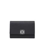 26SS モデル ロエベ LOEWE ANAGRAM SMALL VERTICAL アナグラム スモール バーティカル 三つ折り財布【1100 BLACK】 C821S33X12 1100 BLACK/【2026SS】l-wallet