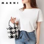 ショッピングマルニ 24春夏モデル マルニ MARNI  DIAMOND BASKET BAG ダイアモンド バスケットバッグ【0M100 ホワイト+ブラック】 M00637 M00IW 0M100