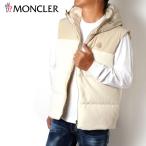 24AWモデル モンクレール MONCLER メンズ BENTU コーデュロイコンビネーション ダウンベスト【アイボリー】 1A00021 597RC P02/【2024-25AW】