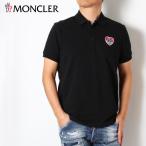 モンクレール MONCLER  メンズ ワッペン+ハート 鹿の子ポロシャツ【ブラック】 8A00012 84556 999/【2024SS】m-tops