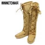 ショッピングMINNETONKA ミネトンカ Minnetonka  フリンジ レースアップ カーフブーツ【ベージュ】 1321  TAN/l-shoes
