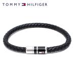 トミー・ヒルフィガー TOMMY HILFIGER  BRAIDED LEATHER ブレスレット メンズ【ブラック】 2790293  /accessory