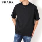 25SSモデル プラダ PRADA トライアングルプレート オーバーサイズ Tシャツ【NERO】 UJN861 240 F0002/【2025SS】m-tops