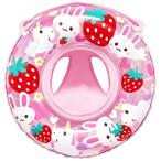 ショッピングうきわ いちごフレンズ ピンク 足入れうきわ ベビーうきわ 浮き輪 浮輪 ウキワ 取っ手付 プールや海水浴に 女の子 子供用 子ども用 こども用 幼児用 対象年齢1.5歳 2歳