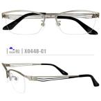 松ネコメガネ【X0448-C1】（メタルフレーム+薄型レンズ+メガネ拭き+ケース付き)※素材の特性上、顔幅・奥行の調整は出来ません。