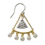 エレノアジュエリー Elenore Jewelry ショートトライアングルパールピアス 片耳分 シルバーピアス 925 レディース ブランド ELE0024(skz)