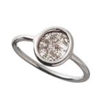 Yahoo! Yahoo!ショッピング(ヤフー ショッピング)エレノアジュエリー Elenore Jewelry 1点物天然スライスダイヤモンドリング シルバーリング 925レディース 個性 指輪 ELR0035（skz）