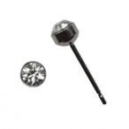 Yahoo! Yahoo!ショッピング(ヤフー ショッピング)ピアス 低アレルギー 医療用チタンのFDAピアス/ブラックダイヤ