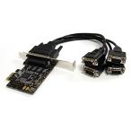 StarTech.com シリアル4ポート増設PCIeカード ブレークアウトケーブル付 4x RS232Cシリアルポート(DB9 オス)拡張用PCIe