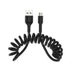 AXYO Micro USBケーブル カールコード式 150cm 3A 急速充電 高速データ転送 ケーブル マイクロUSB 充電ケーブル 高耐久 約1