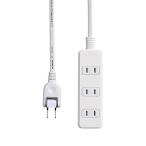 エレコム 電源タップ 4個口 スイングプラグ ほこり防止シャッター付 3m ホワイト T-TST02-22430WH
