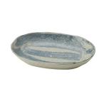 TAMAKI カレー皿 刷毛目 直径23×奥行16.5×高さ3.5cm 電子レンジ・食洗機対応 日本製 T-918821