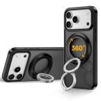 SYNCWIRE MagSafe用スマホリング - 360°回転 マグセーフ リング 両面マグネット バンカーリング 携帯リング 超強力磁気 横/縦置き 折りたたみ 角度