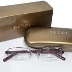 ショッピングgucci GUCCI グッチ メガネ フレーム GG柄  ハーフリム  伊達メガネ ピンク 紫 08BS051