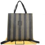 FENDI Fendi большая сумка pe can 2Way рюкзак PVC кожа черный чёрный хаки 87BS016