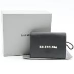 BALENCIAGA  バレンシアガ 三つ折り 財布 ミニ コンパクト ウォレット ブラック レザー 64BS001