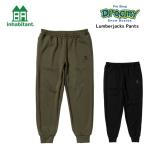 inhabitant インハビタント Lumberjacks Pants ISM23PA10 スウェットパンツ/ロングパンツ BLACK GREEN ロゴ 冬 2024モデル 正規品