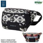 ROXY ロキシー 【ROXY X PENDLETON】PENDLETON WAISTBAG RBG214012 ペンドルトン ウエストバッグ パラコード紐 カラナビ付属 ロゴ 2021秋冬モデル 正規品