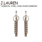 ジェイローレン ピアス J.LAUREN SURGICAL STEEL LONG CHAIN EARRING サージカル スチール ロング チェーン SILVER 韓国アクセサリー M03150 ACC