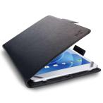 即日出荷 代引不可 タブレットケース カバー 汎用 7〜8.4インチ ソフトレザー 手帳型 フラップ マグネット フリーアングル ブラック
