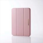 代引不可 iPad mini ( A17 Pro ) / 第6世代 8.3インチ 用 ケース ソフトレザー 手帳型 背面クリア ピンク