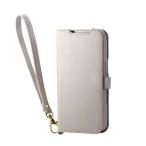 ショッピングiphone ケーブル 即日出荷 代引不可 iPhone 17 ケース レザー 手帳型 マグネット 衝撃吸収 ハンドストラップ付 グレージュ