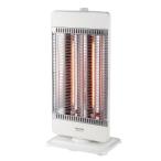 ショッピングカーボンヒーター カーボンヒーター 2灯 900W ホワイト 首振り機能 転倒OFFスイッチ  TEKNOS CHM-4532(W)